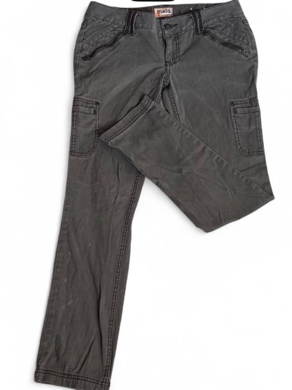 y2k low rise cargo pants in light brown, size 30” waist - Picture 3 of 5